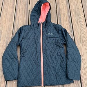 Columbia Black Jacket with Pink Highlights